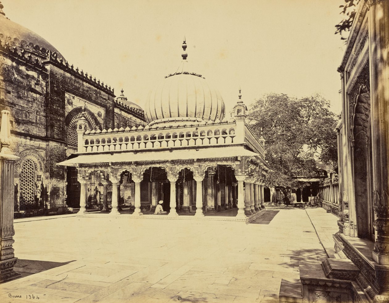 Delhi; Nizam-ud-Dins grav av Samuel Bourne