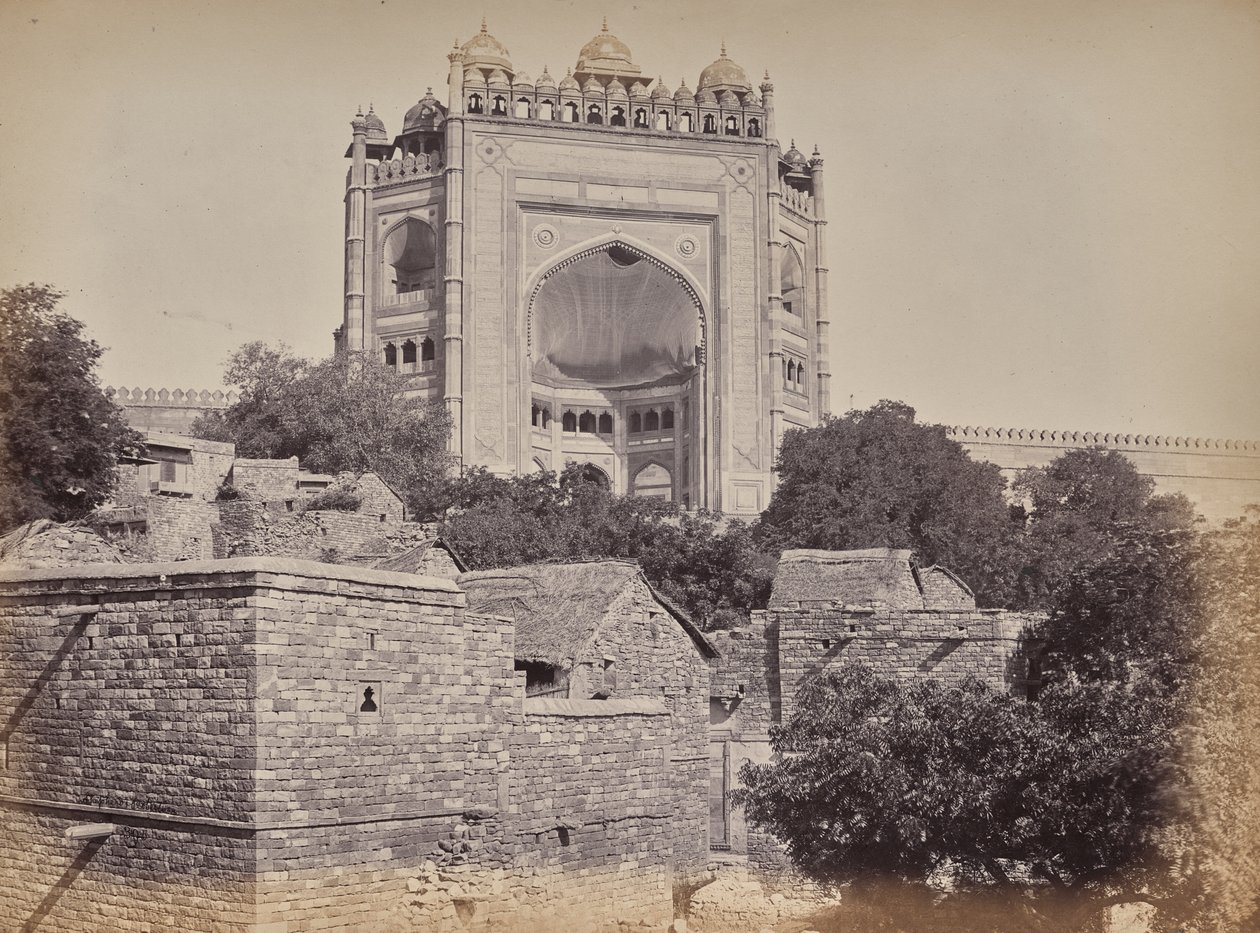Vakttornet vid fortet i Fatehpur Sikri av Samuel Bourne