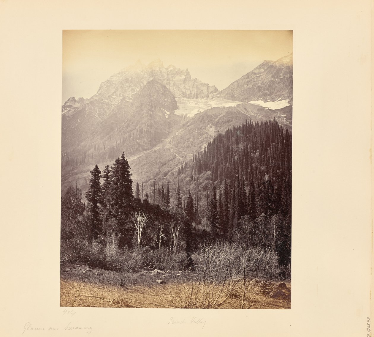 Glaciärer nära Sonamurg av Samuel Bourne