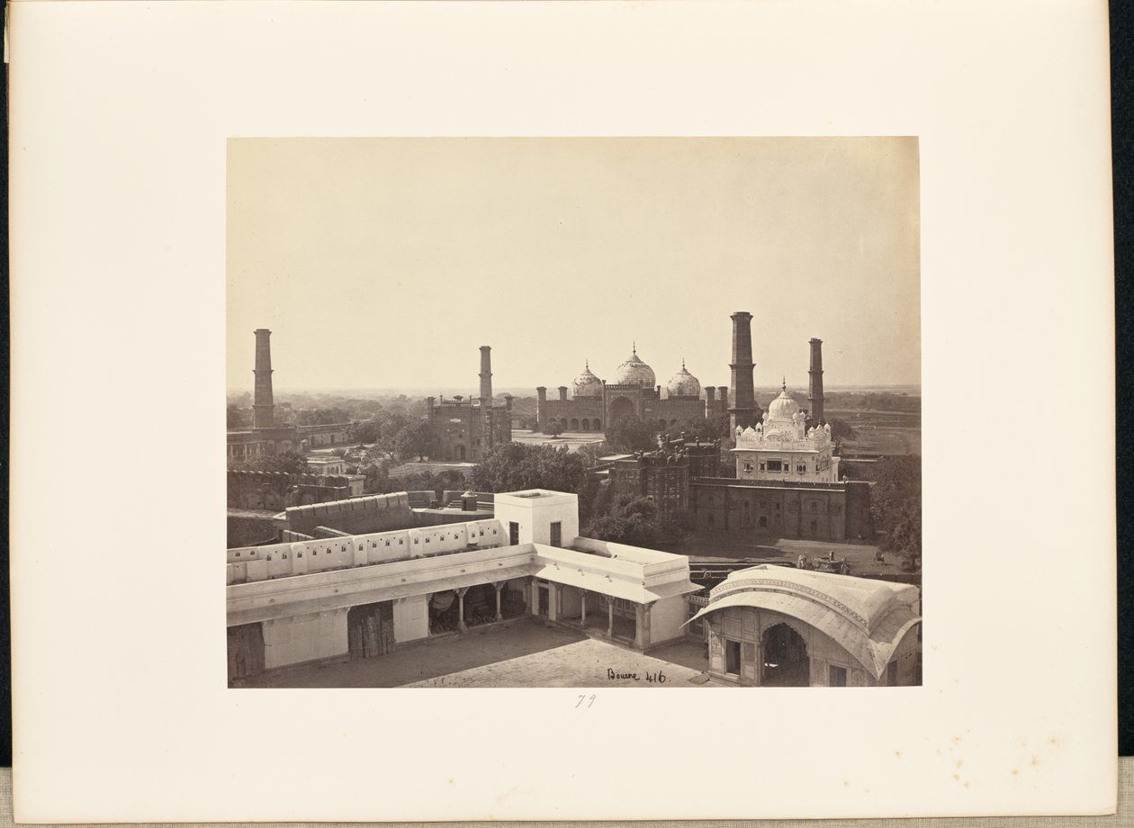 Lahore; Utsikt från palatset i fortet av Samuel Bourne