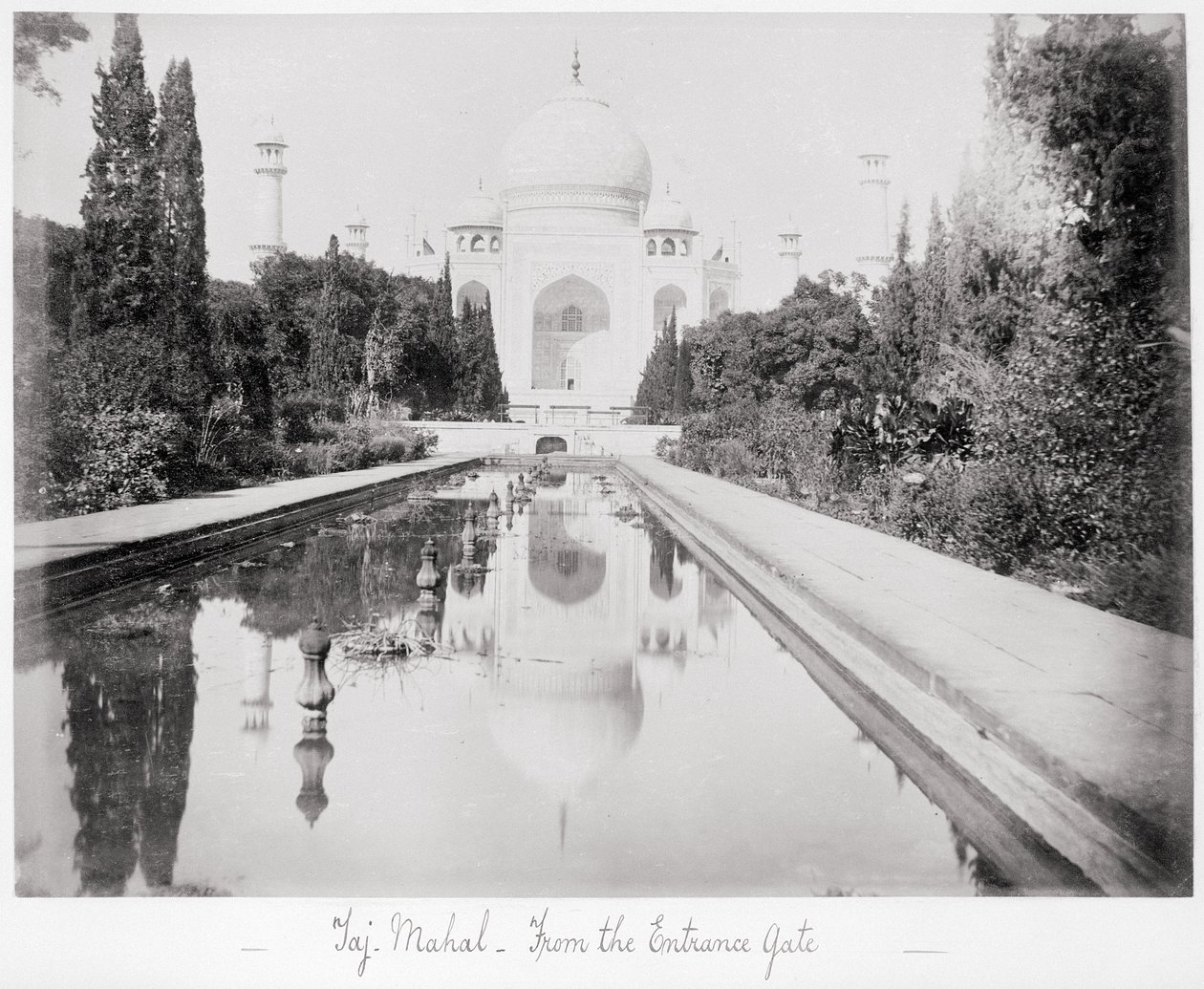 Taj Mahal, från ingångsporten av Samuel Bourne