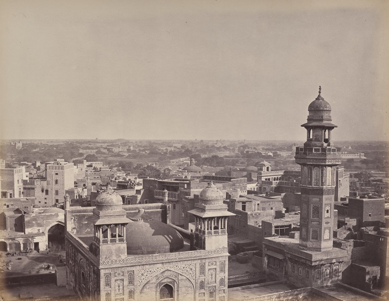 Staden Lahore. En annan vy från Huzeer Khans hus av Samuel Bourne