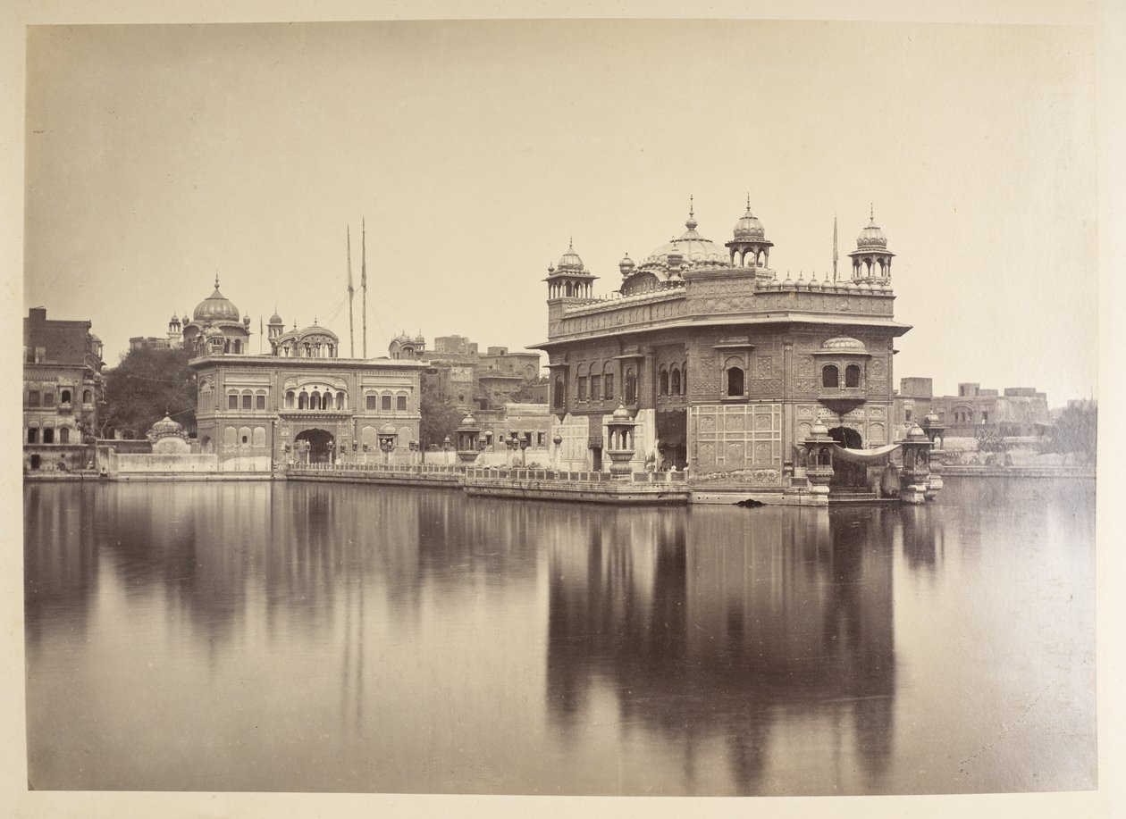 Det gyllene templet, Umritsar.  Fotograf: Bourne, Samuel Det gyllene templet, Umritsar.  Fotograf: Bourne, Samuel  Album med fotografier av Indien, främst av Samuel Bourne  1864 av Samuel Bourne