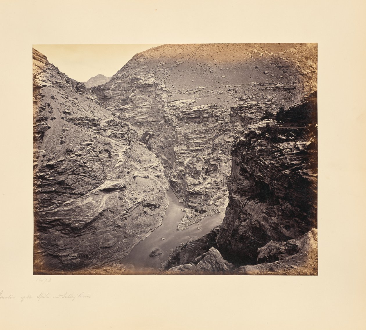 Sammanflödet av floderna Spiti och Sutlej av Samuel Bourne