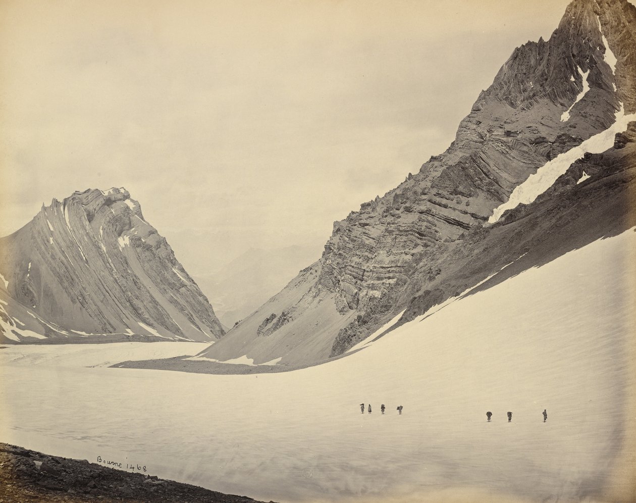 Manirungpasset - höjd 18 600 fot av Samuel Bourne