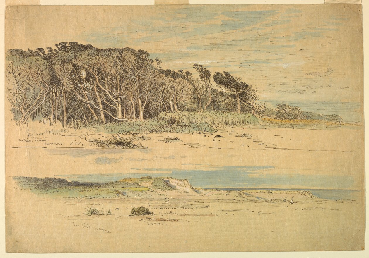 Ritning, Sea Girt, New Jersey, 11 september 1878 av Samuel Colman