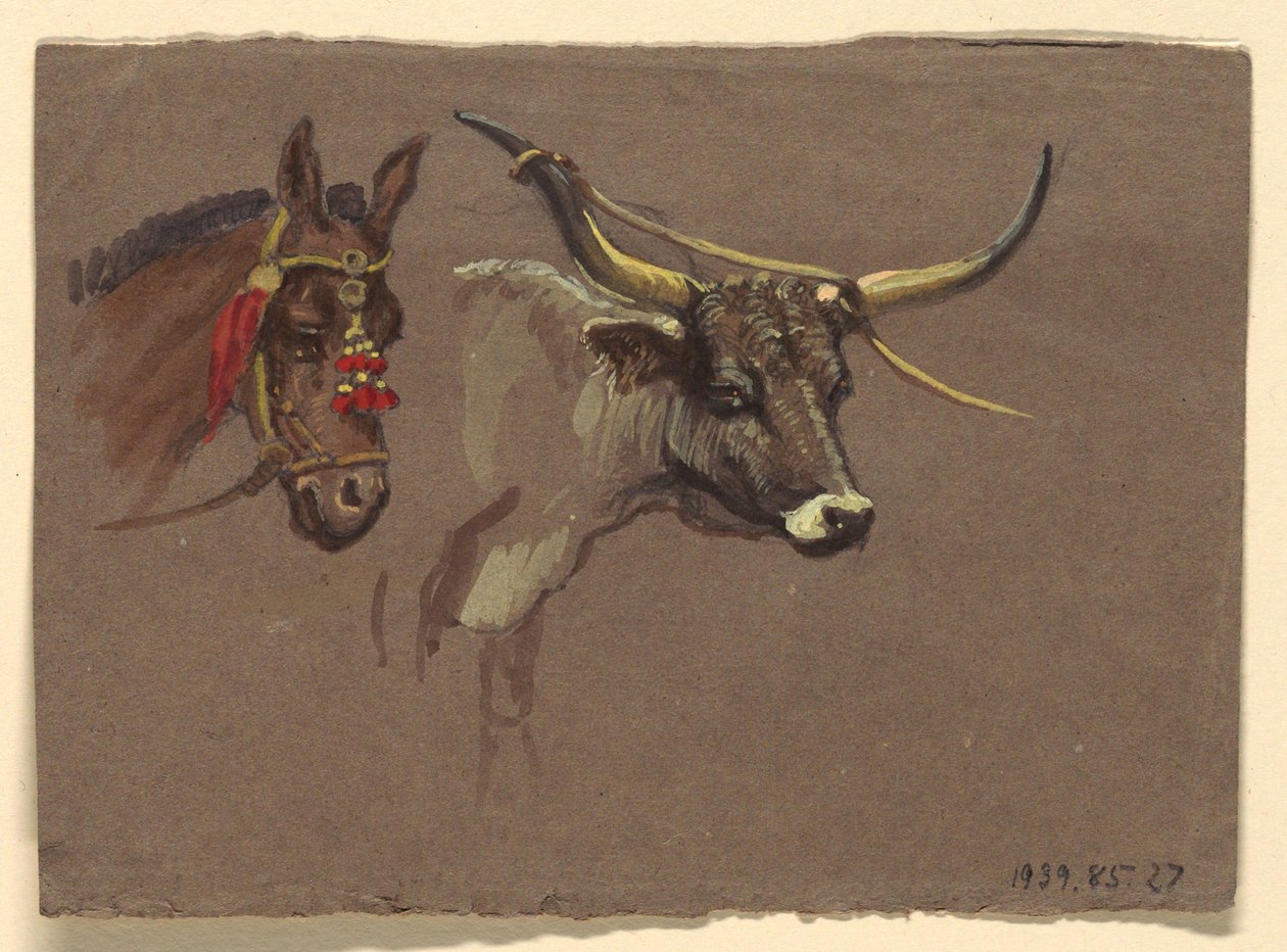Teckning, Studier från Italien, 1872-73 av Samuel Colman
