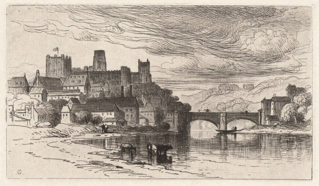 Durham, England (The Splendor Falls on Castle Walls) av Samuel Colman