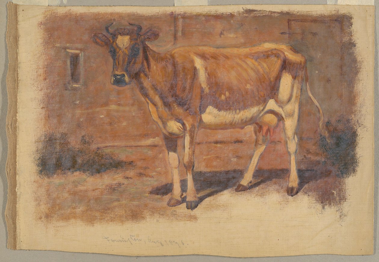 Målning, Studier. Kor, augusti 1876 av Samuel Colman