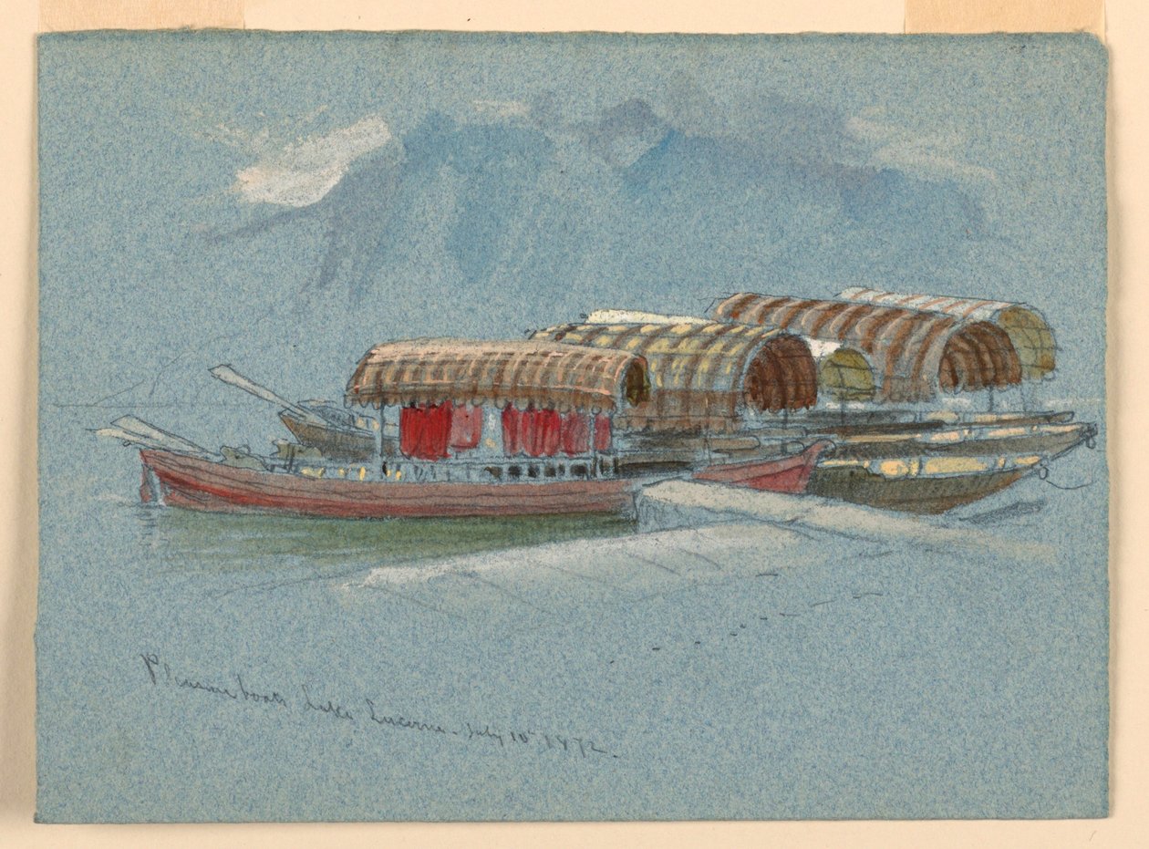 Fritidsbåtar, Luzernsjön av Samuel Colman