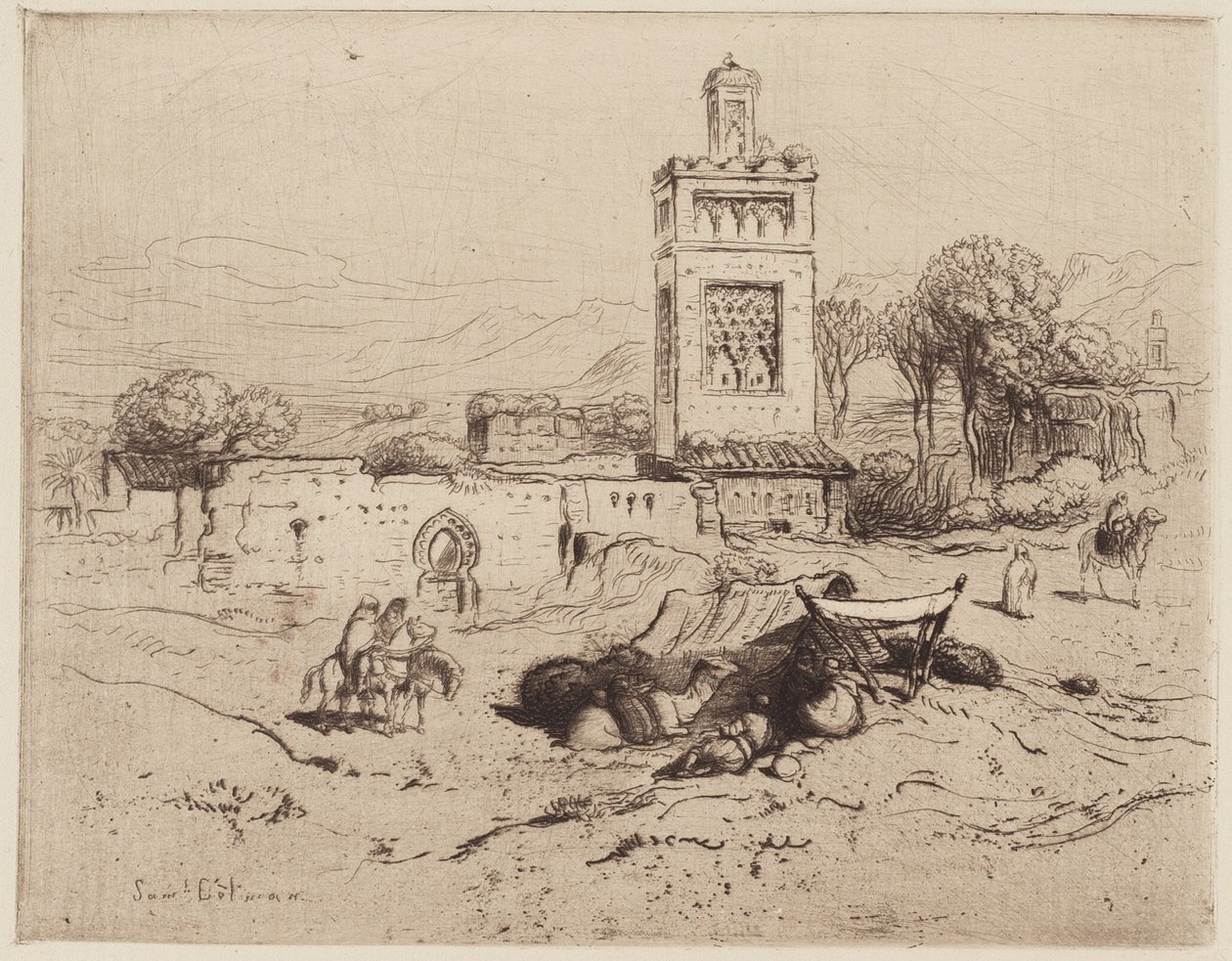 Ruinerna av en moské, Tlemcen, Algeriet av Samuel Colman
