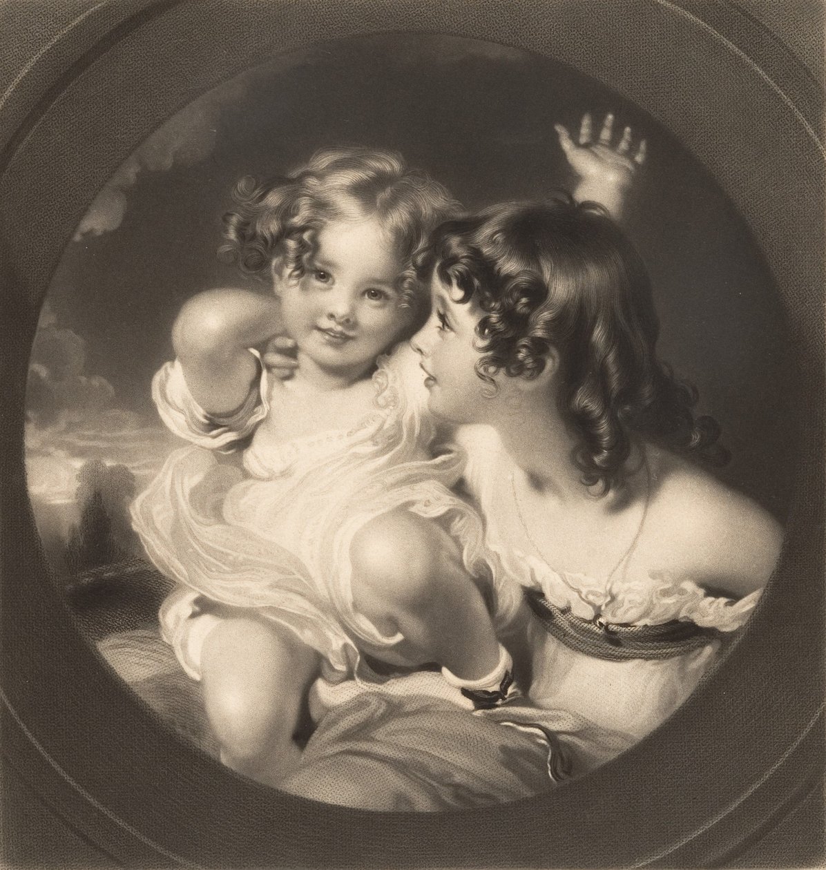 Nature The Calmady Children, 1835. av Samuel Cousins