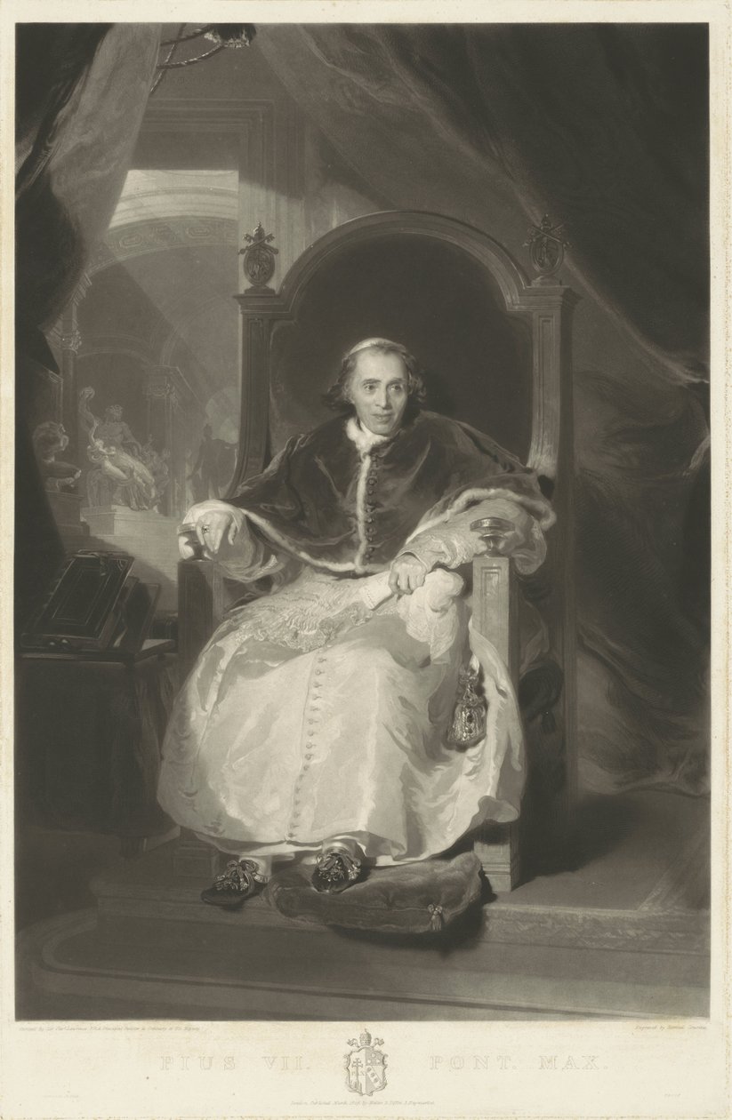 Porträtt av påven Pius VII av Samuel Cousins