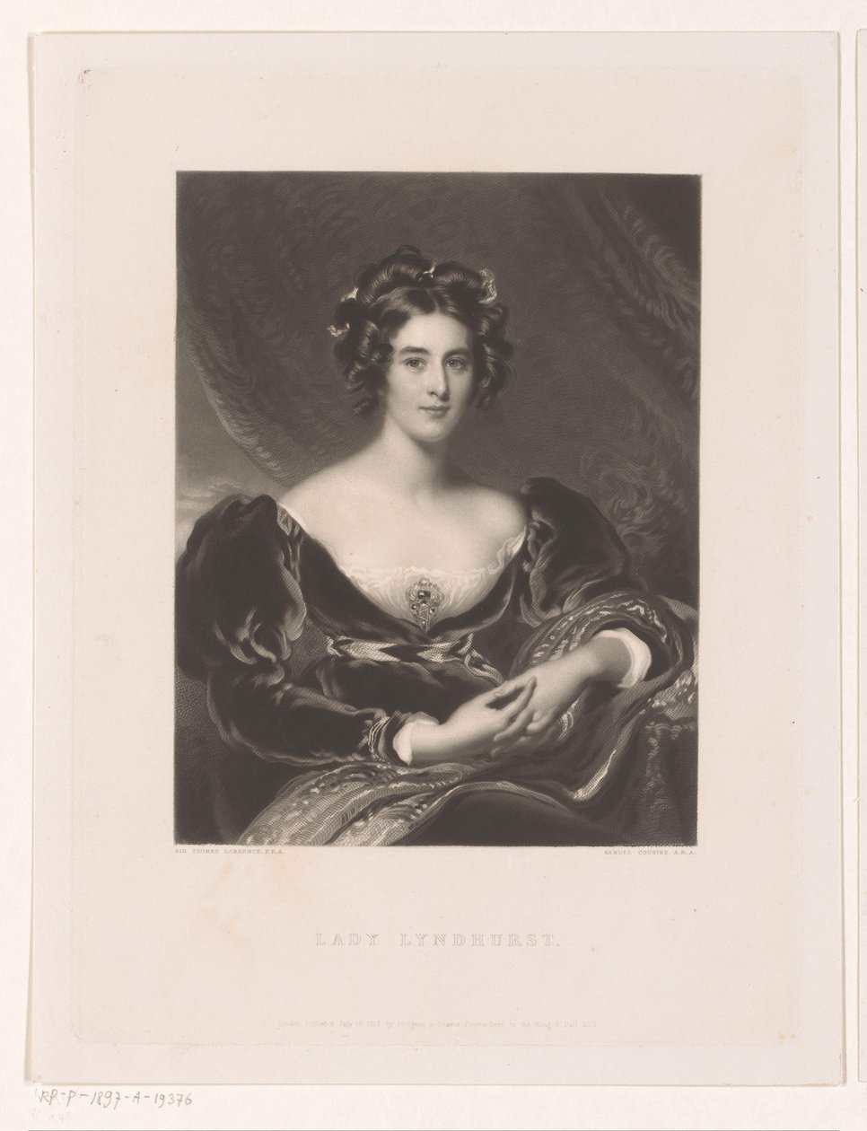 Porträtt av Sarah Garay Lyndhurst Lady Lyndhurst (titel på objekt) av Samuel Cousins