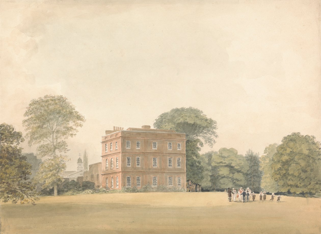Sidovy av Ayot House, Hertfordshire av Samuel Davis