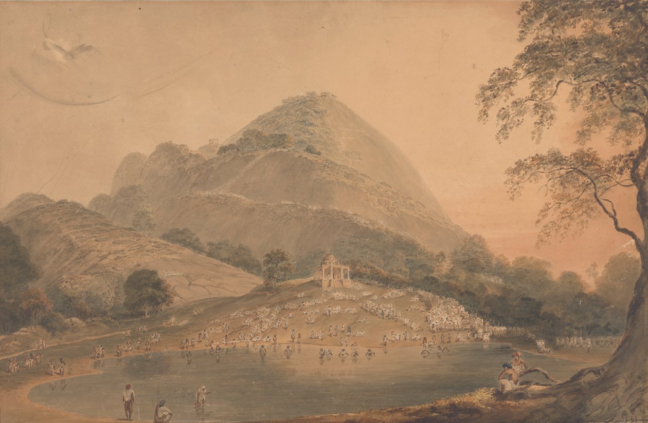 Hinduernas årliga semesterort till Mundar Hill nära Bhagulpore [Bhagalpur] av Samuel Davis