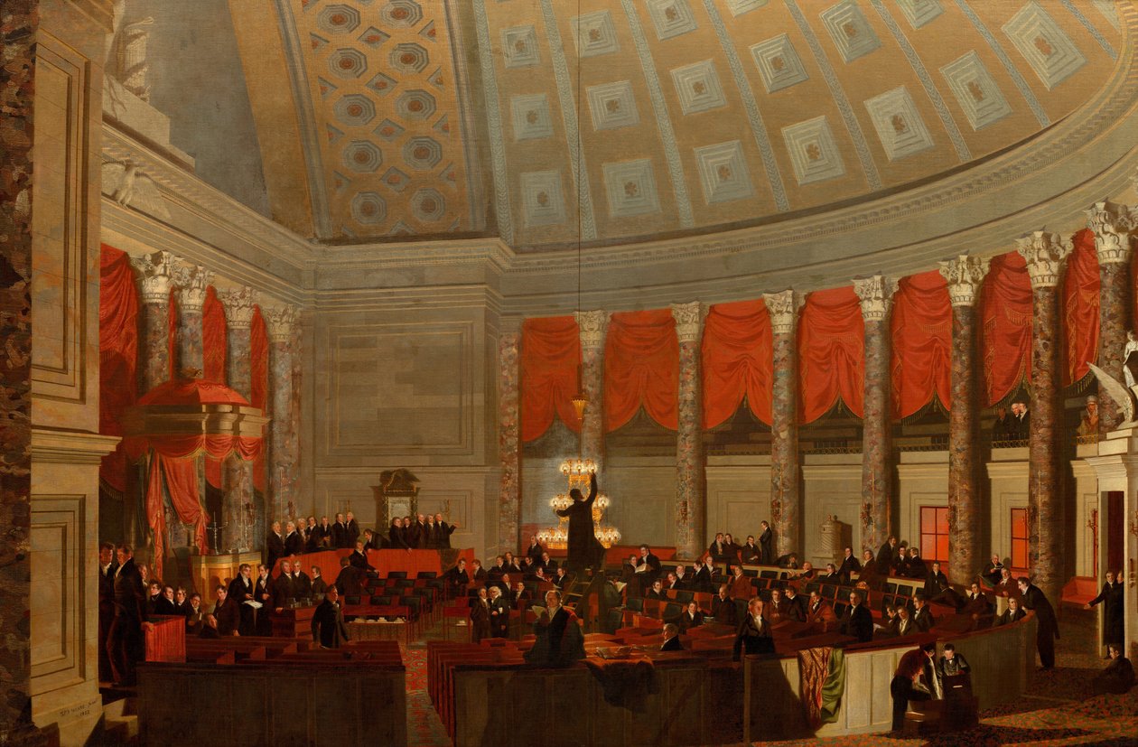 Representanthuset, 1822, troligen omarbetat 1823. av Samuel Finley Breese Morse