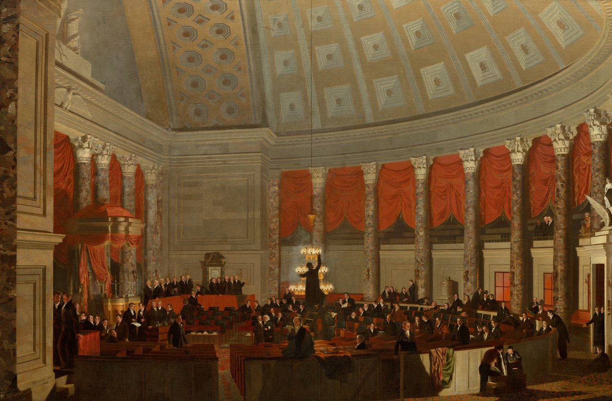 Representanthuset, ca 1822 av Samuel Finley Breese Morse
