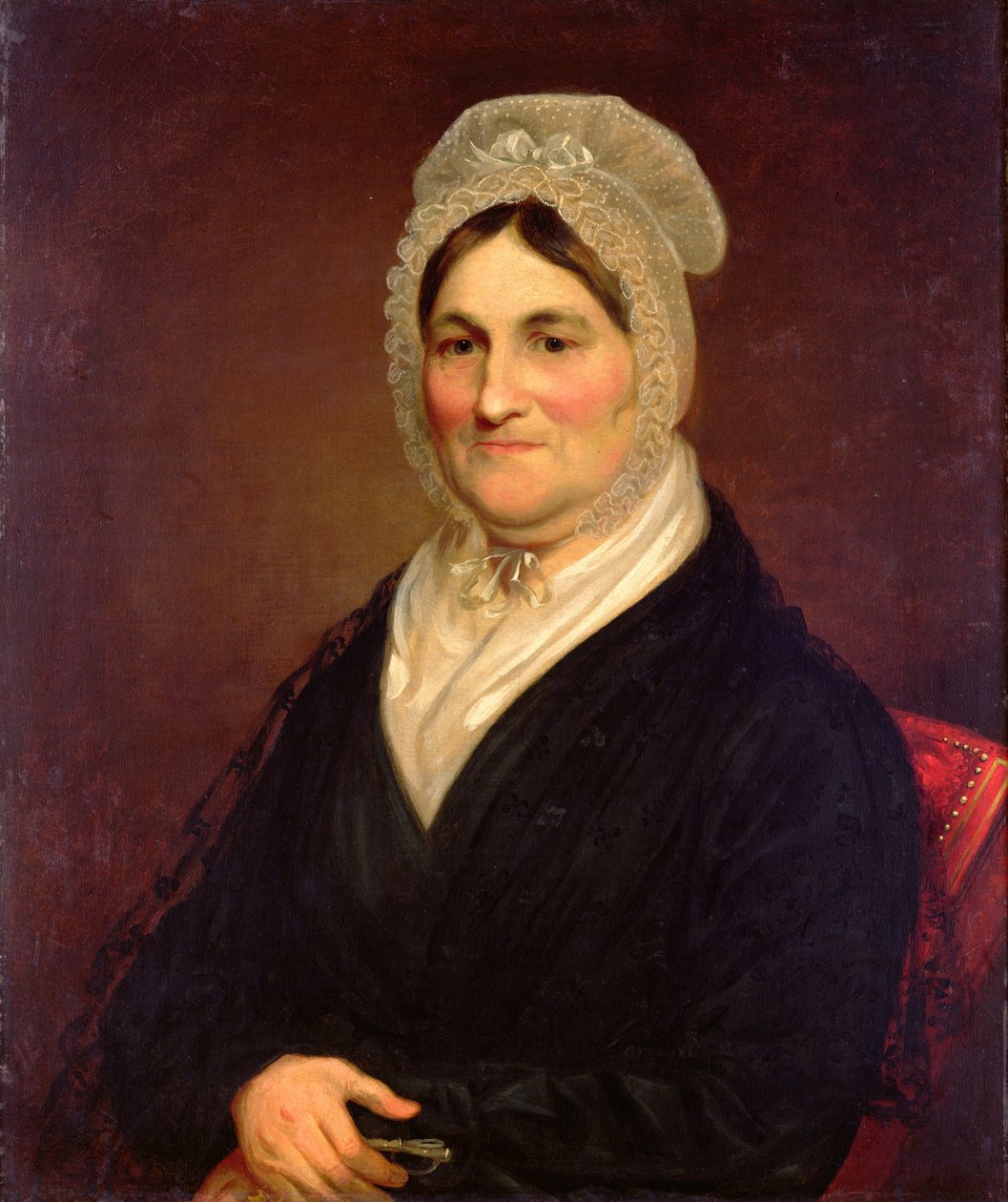 The Lace Cap (olja på pannå) av Samuel Finley Breese Morse