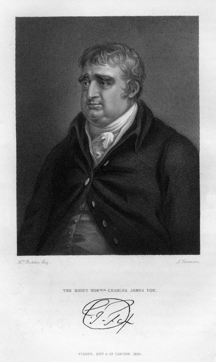 Charles James Fox 1749-1806, whig statsman, 1830. av Samuel Freeman