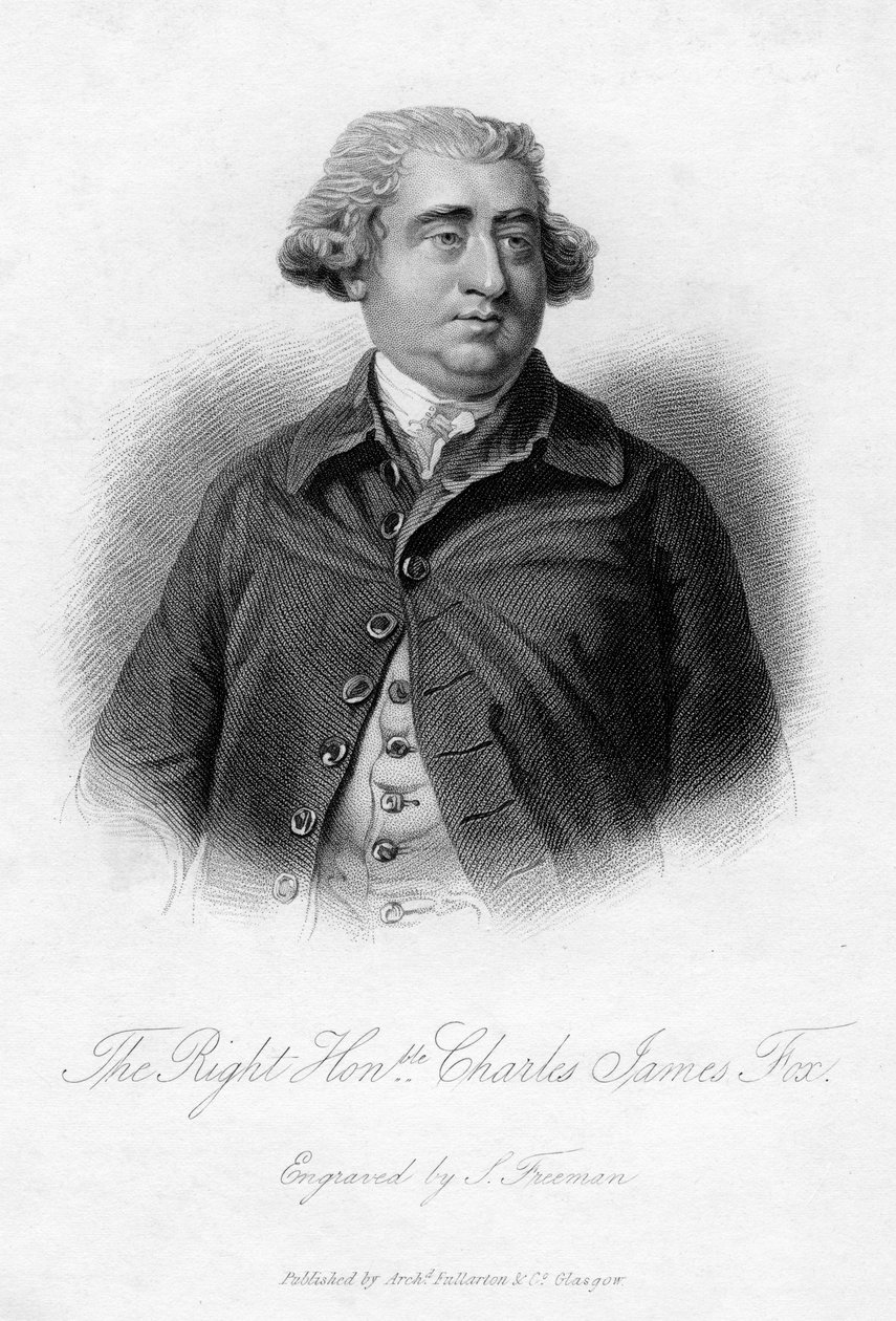 Charles James Fox 1749-1806, whigstatsman, 1800-talet. av Samuel Freeman
