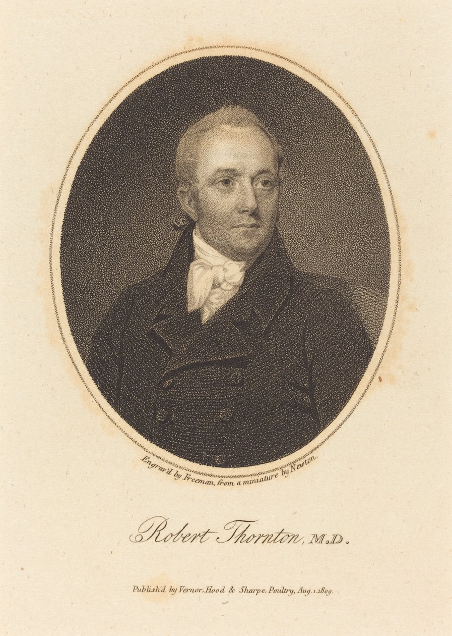 Robert Thornton, M.D. av Samuel Freeman after William John Newton