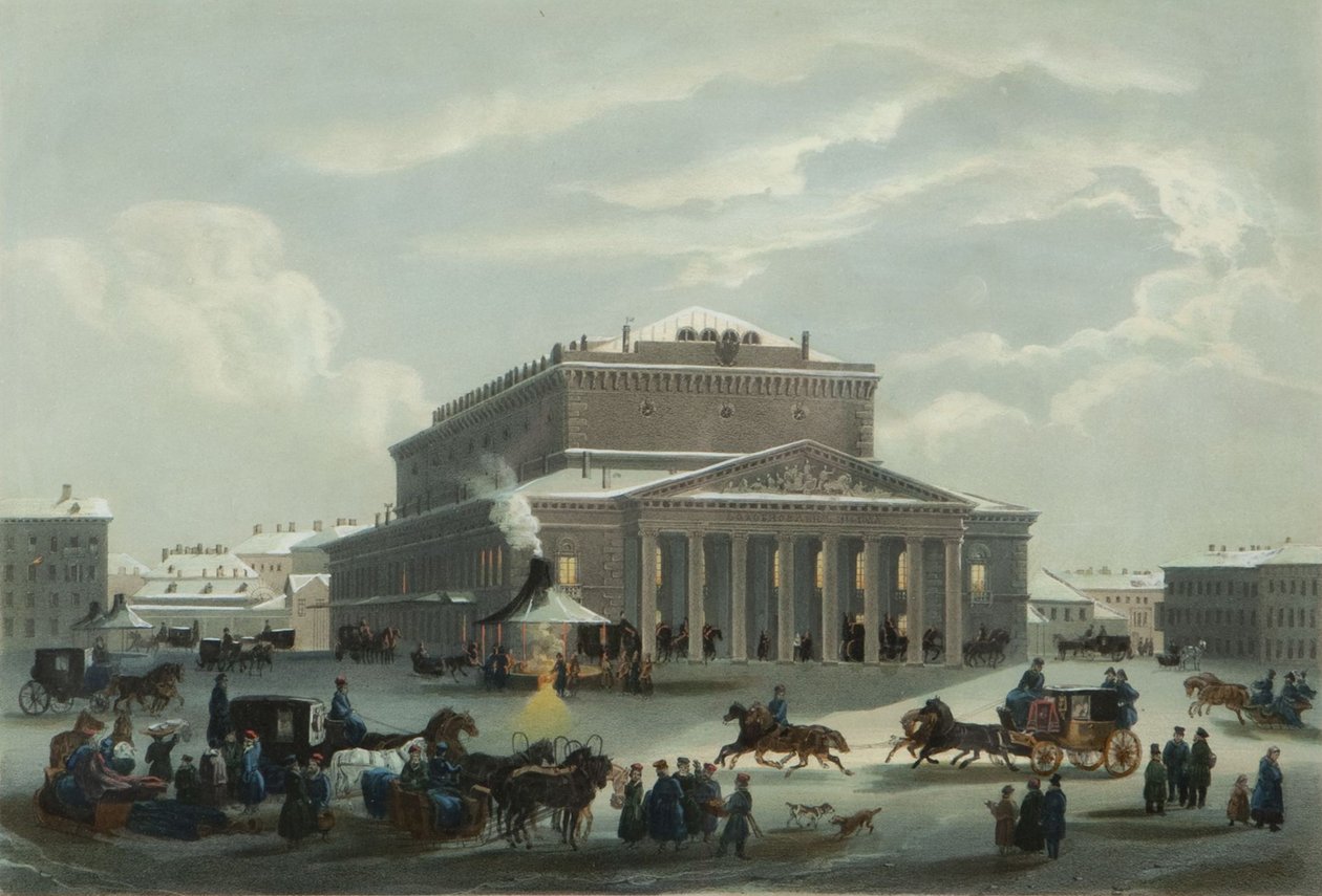 Saint Petersburg Imperial Bolshoi Kamenny Theatre, slutet av 1840-talet. av Samuel Friedrich Diez