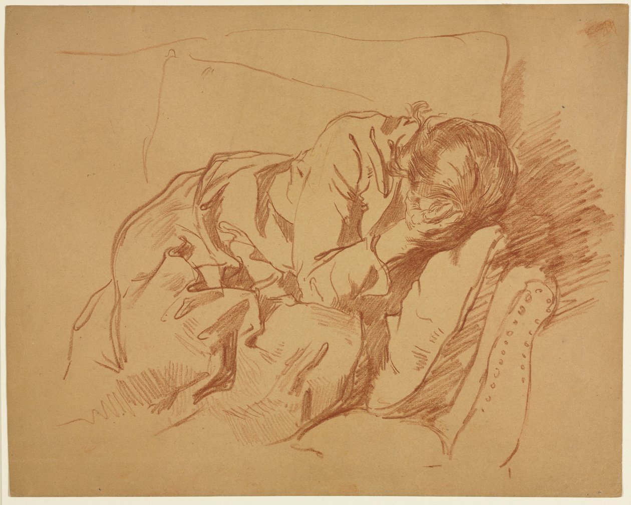 Beklagande kvinna Sarah H. Crone, 1880- eller 1890-talen. av Samuel H. Crone