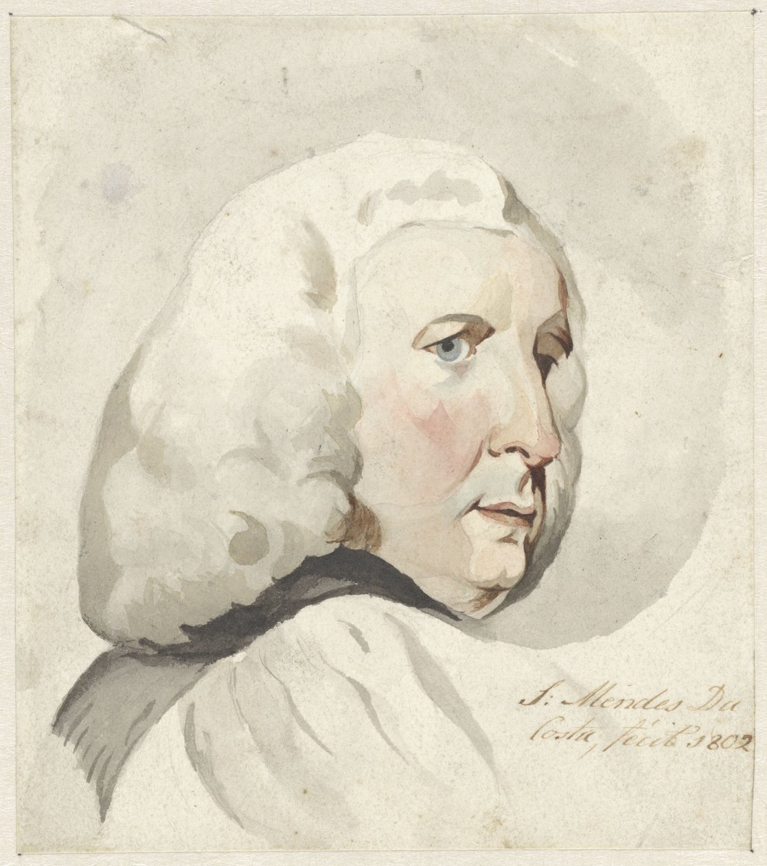 Huvudet på en man, till höger av Samuel Henri Mendes da Costa