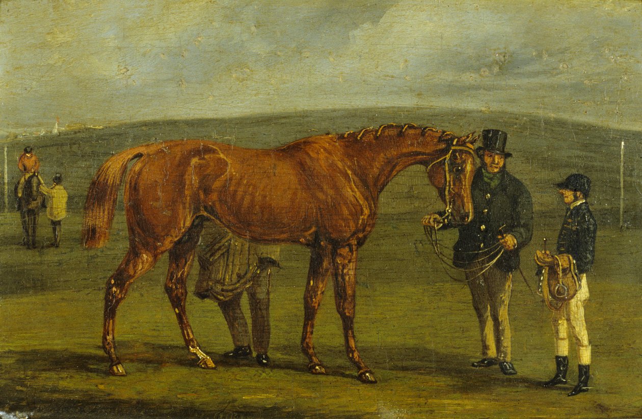 Förbereder för ett lopp (olja på duk) av Samuel Henry Alken