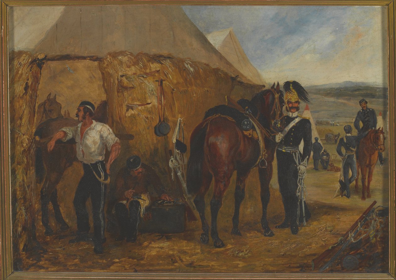 Den 6:e dragonvakten på Chobham Camp, 14 juni-25 augusti av Samuel Henry Alken