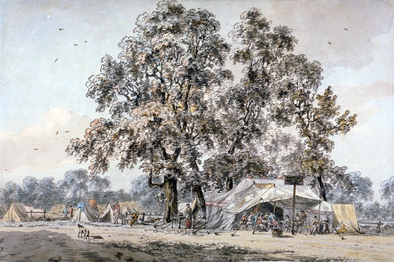 Arméläger i Hyde Park, London, c1780. av Samuel Hieronymus Grimm