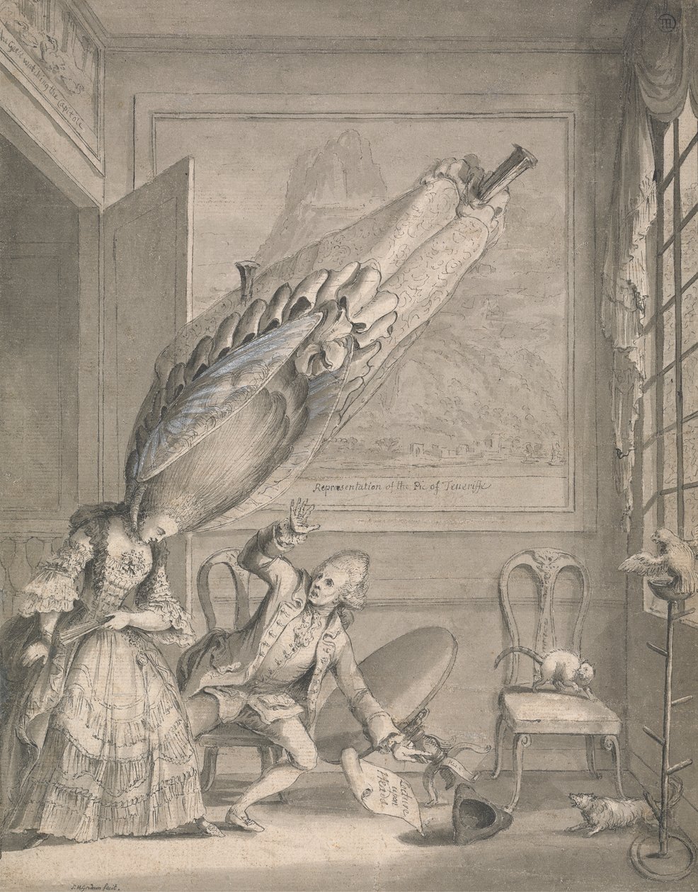 Den franska damen i London av Samuel Hieronymus Grimm