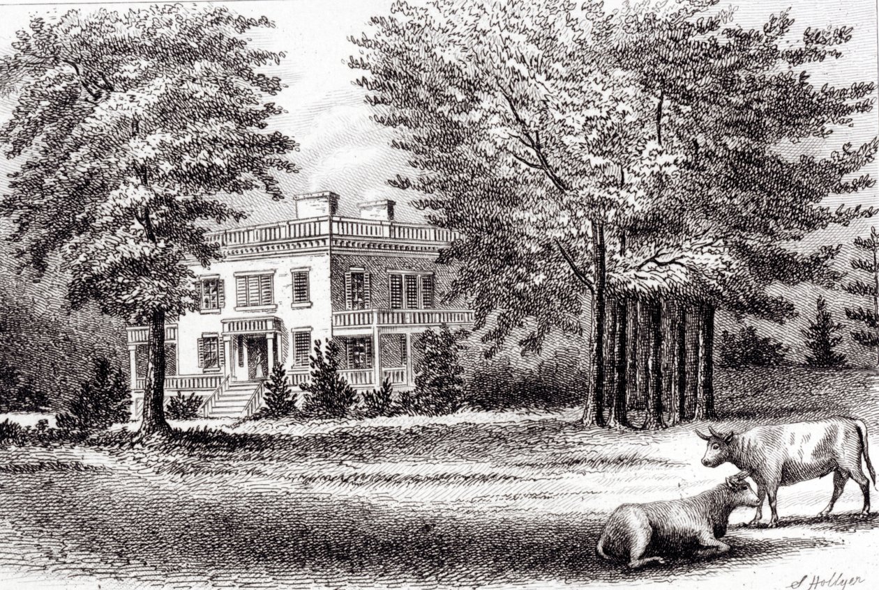 Hamilton Grange, från Old New York, volym I, 1802 av Samuel Hollyer