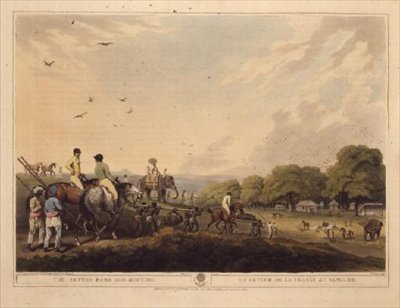 Återkomsten från Hog-Hunting, från "Oriental Field Sports", pub. av Edward Orme av Samuel Howett