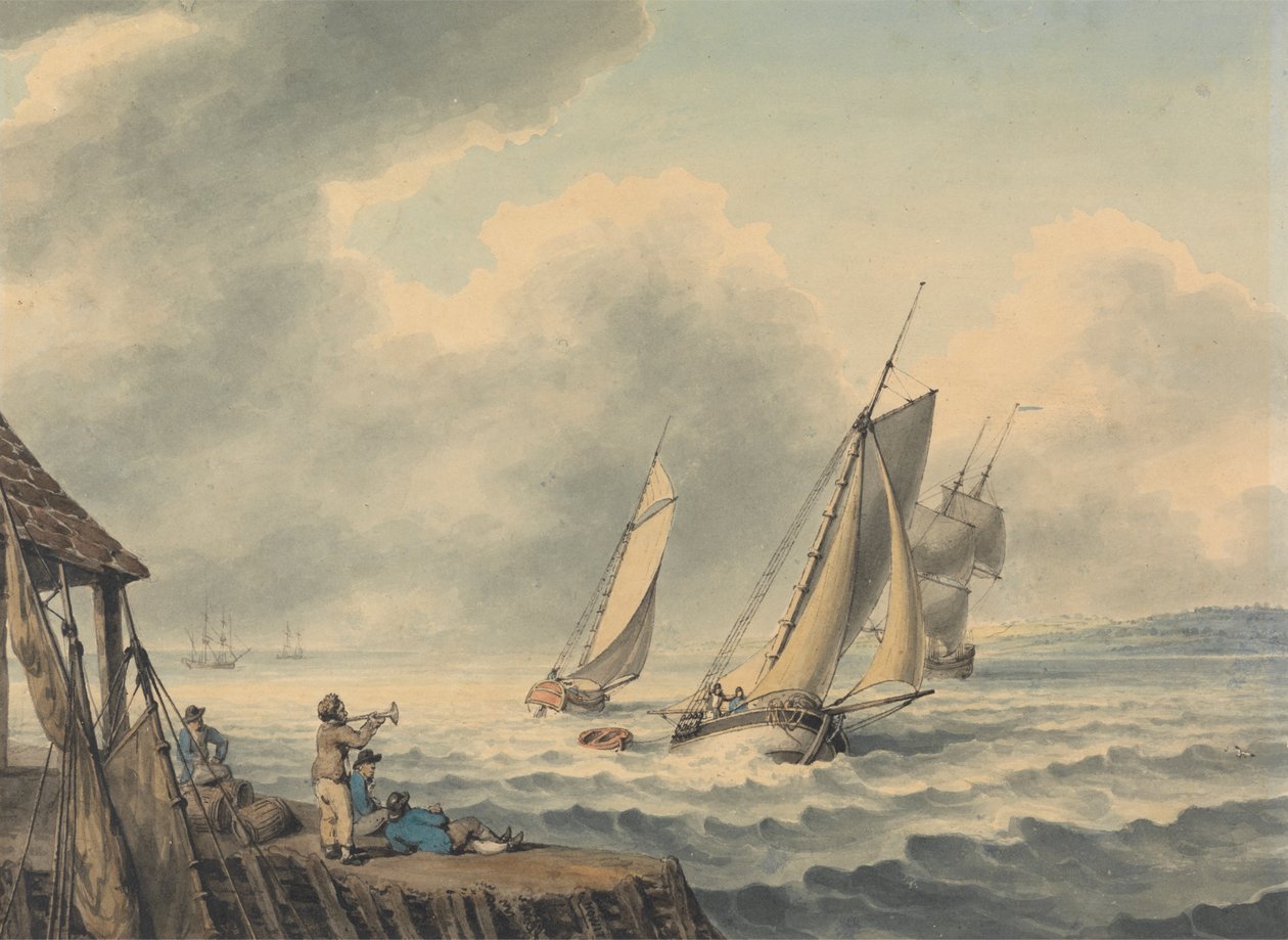 Ett havslandskap av Samuel Howitt