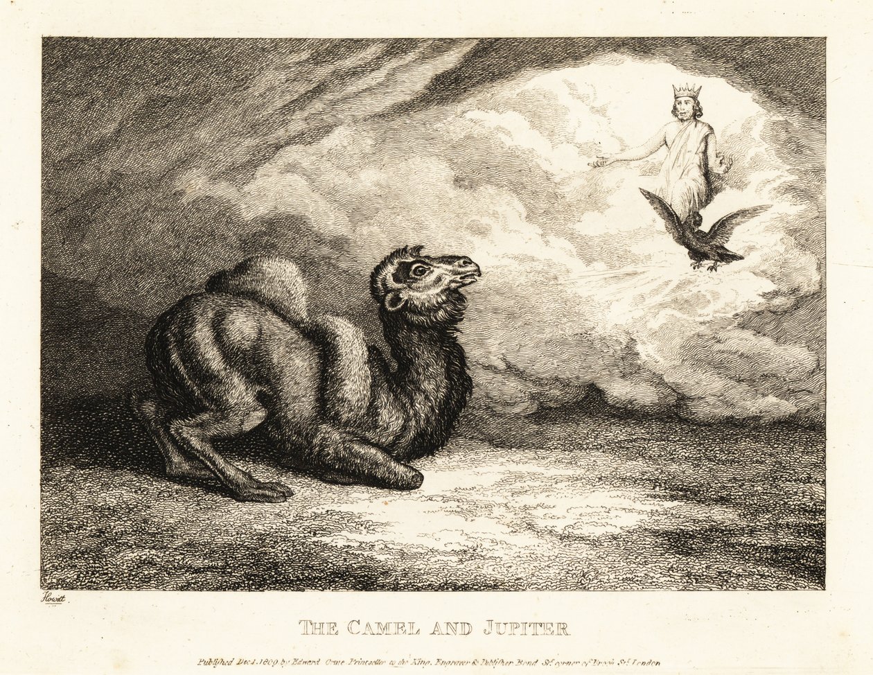 En kamel som ber Jupiter om horn. 1811 (etsning) av Samuel Howitt