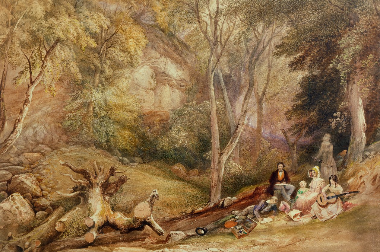 En skissfest i Leigh Woods, ca. 1830 av Samuel Jackson
