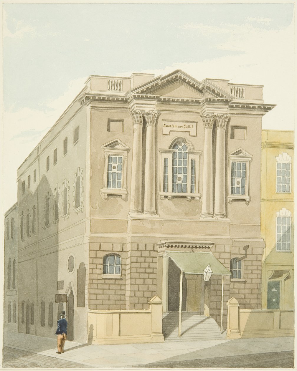 Assembly Rooms, Prince Street (penna och akvarell på papper) av Samuel Jackson