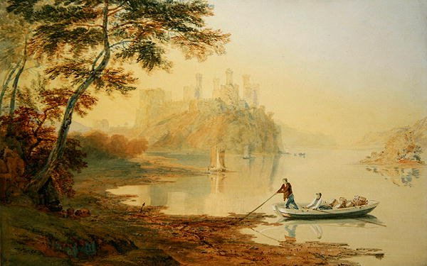 Conway Castle (akvarell på papper) av Samuel Jackson