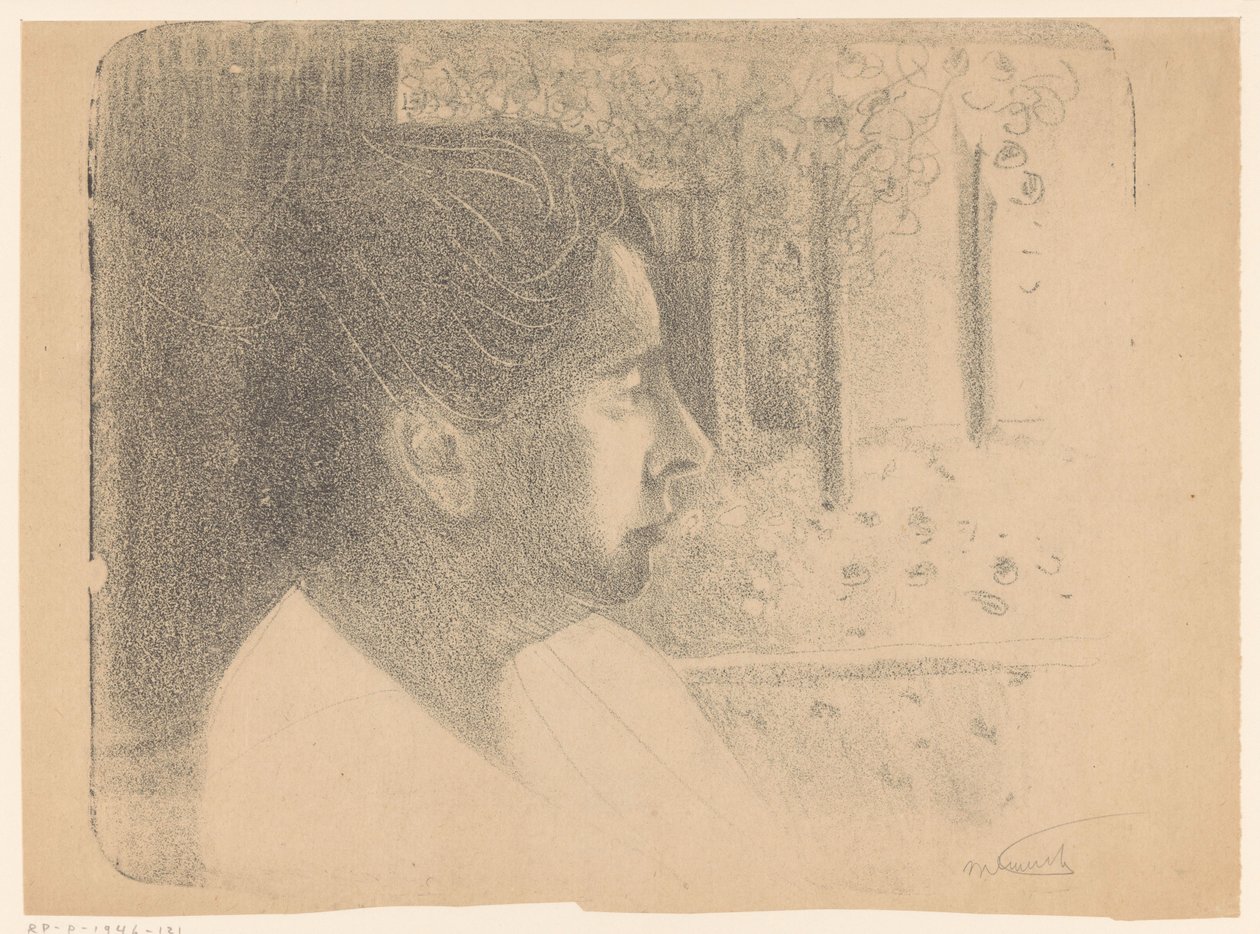 Betsie vid fönstret av Samuel Jessurun de Mesquita (signed by artist)
