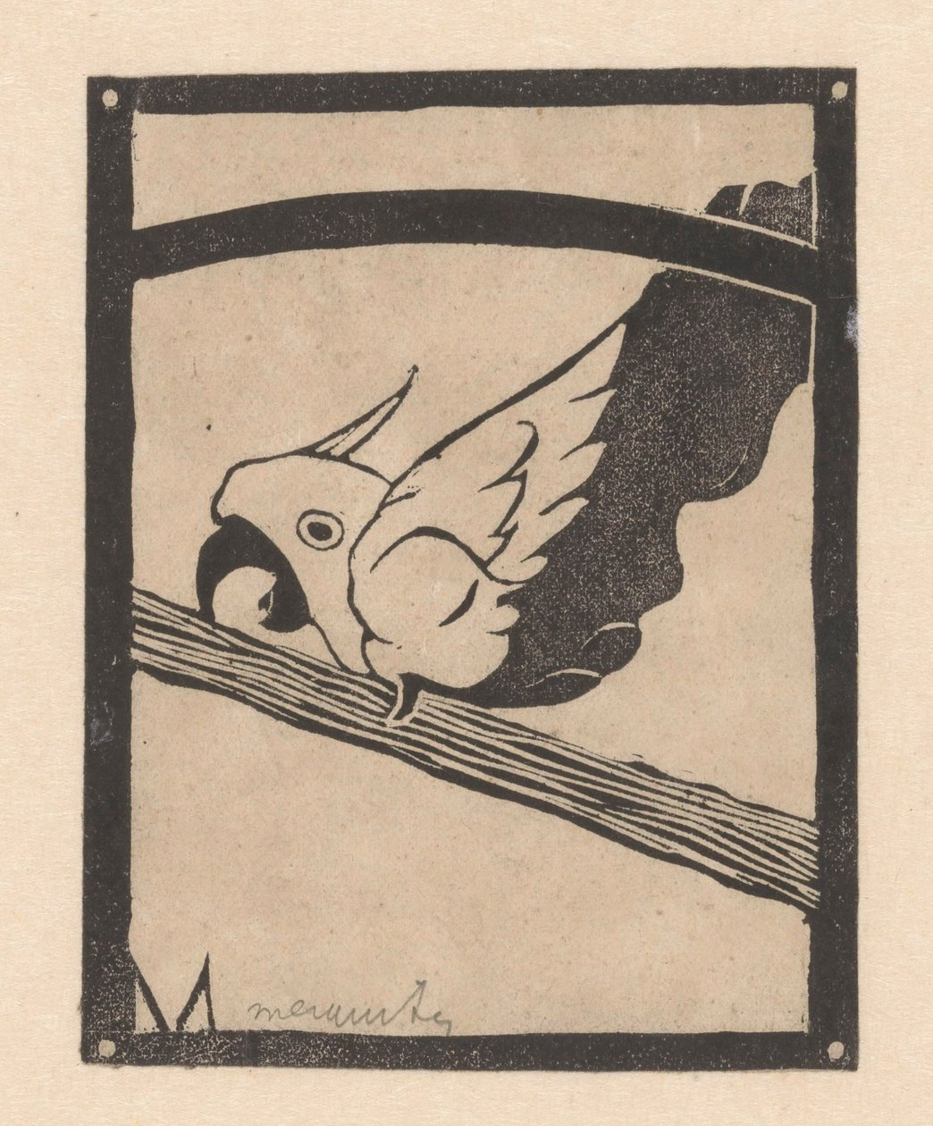 Pappa (Screaming Cockatoo) av Samuel Jessurun de Mesquita (signed by artist)