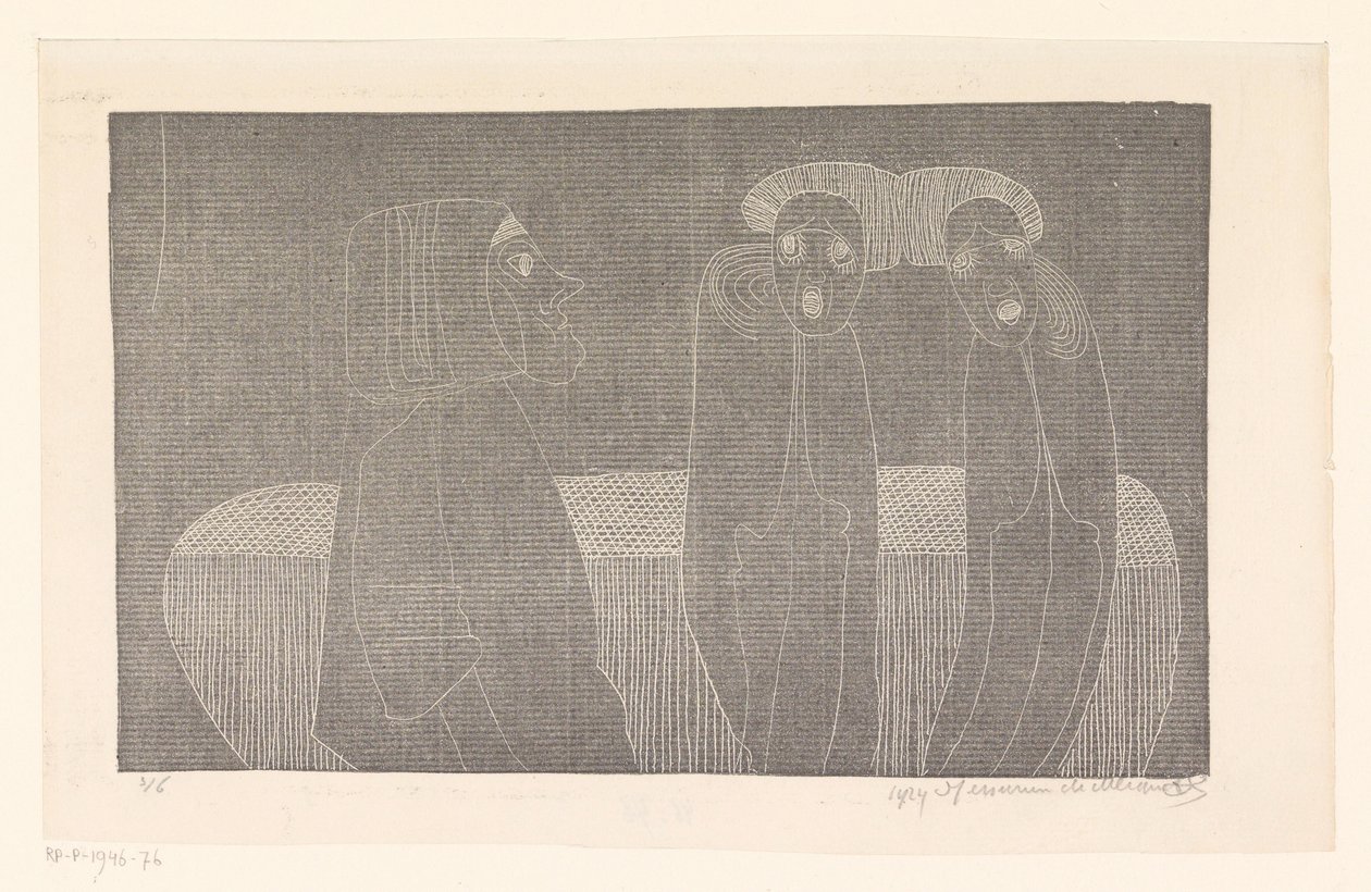 siamesiska tvillingar av Samuel Jessurun de Mesquita (signed by artist)