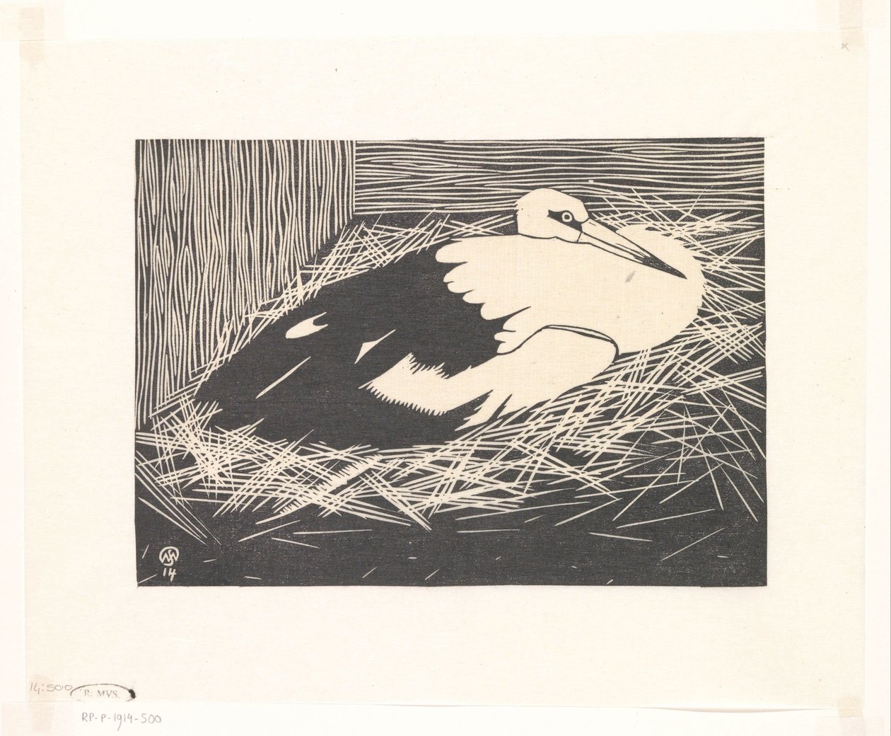 Vit stork (Magoear Stork) av Samuel Jessurun de Mesquita