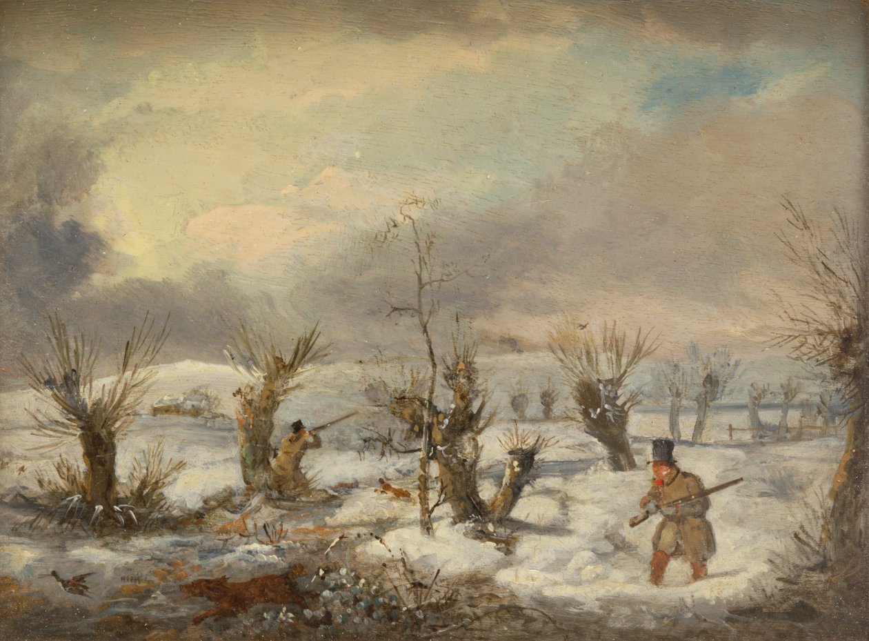 Duck Shooting (olja på duk) av Samuel John Egbert Jones