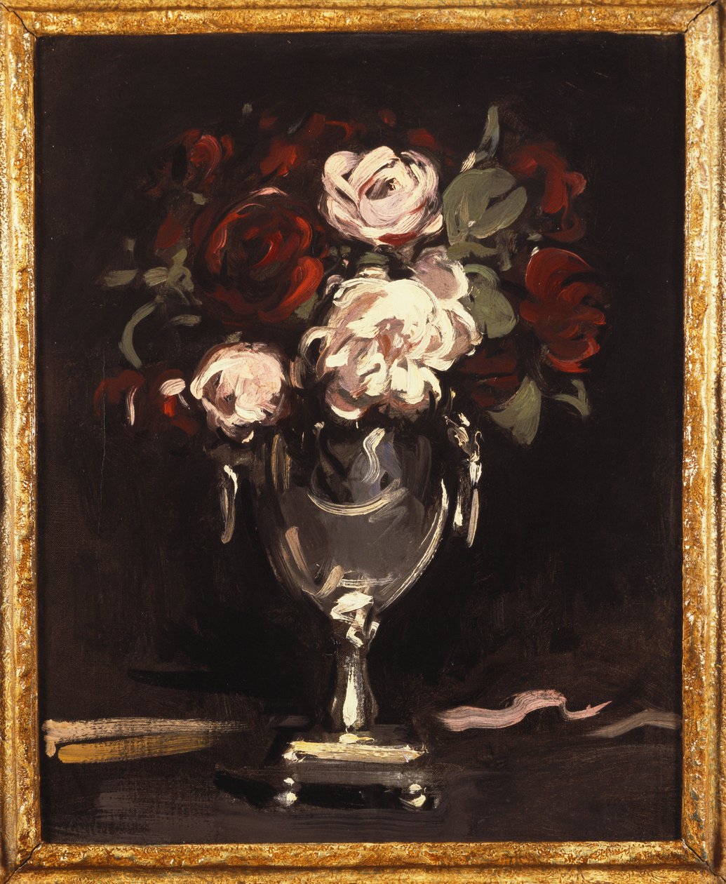 Röda och vita rosor i en silverurna, c.1897 av Samuel John Peploe