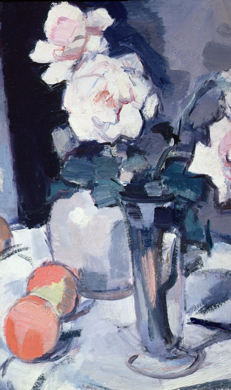 Rosor i en vas (olja på duk) av Samuel John Peploe