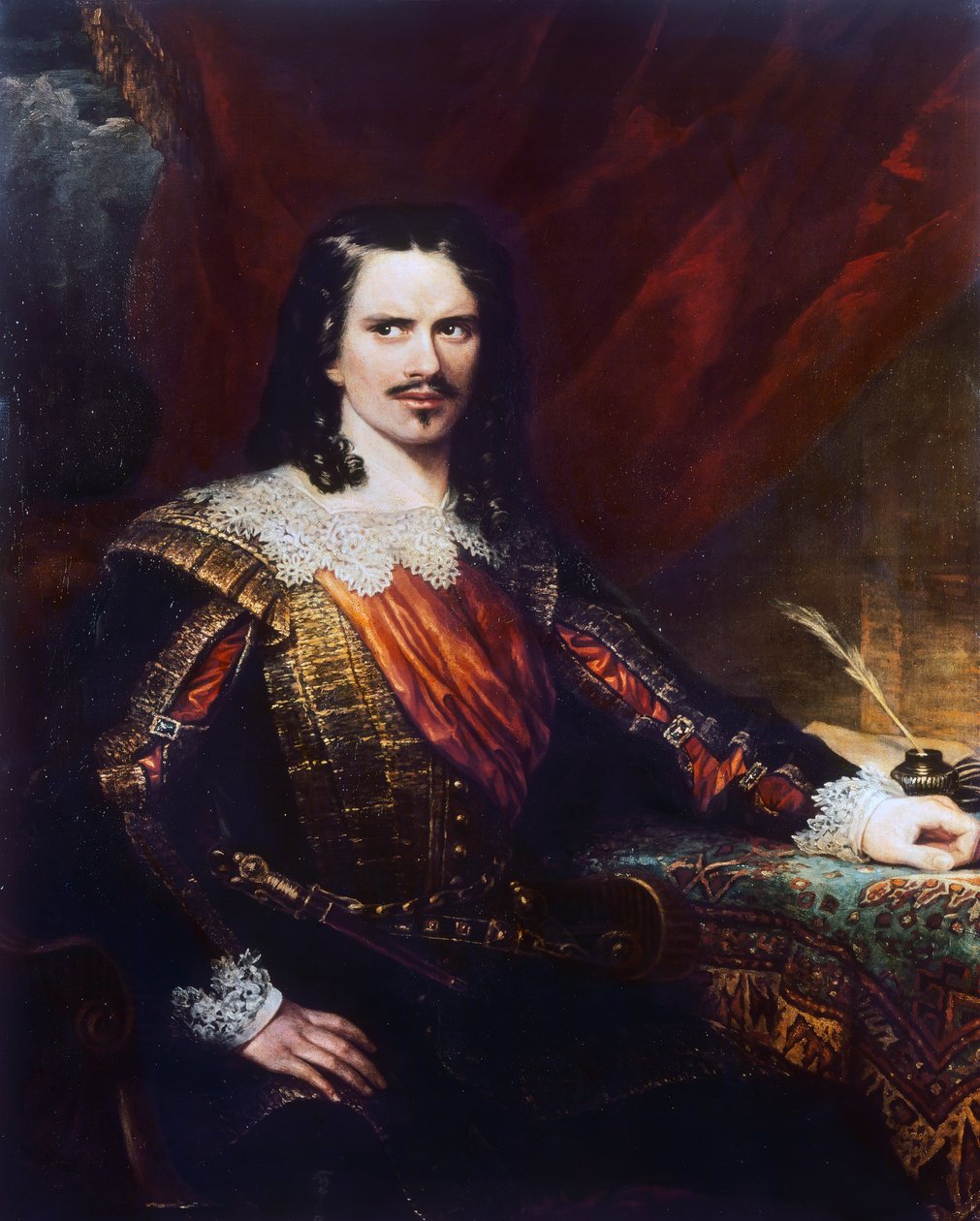 Porträtt av Charles John Kean (1811-1868), engelsk regissör och teaterchef, målning av Samuel John Stump (död 1863) olja på duk av Samuel John Stump