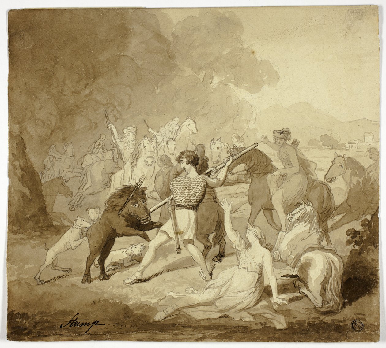 Scen ur Cymbeline av Samuel John Stump
