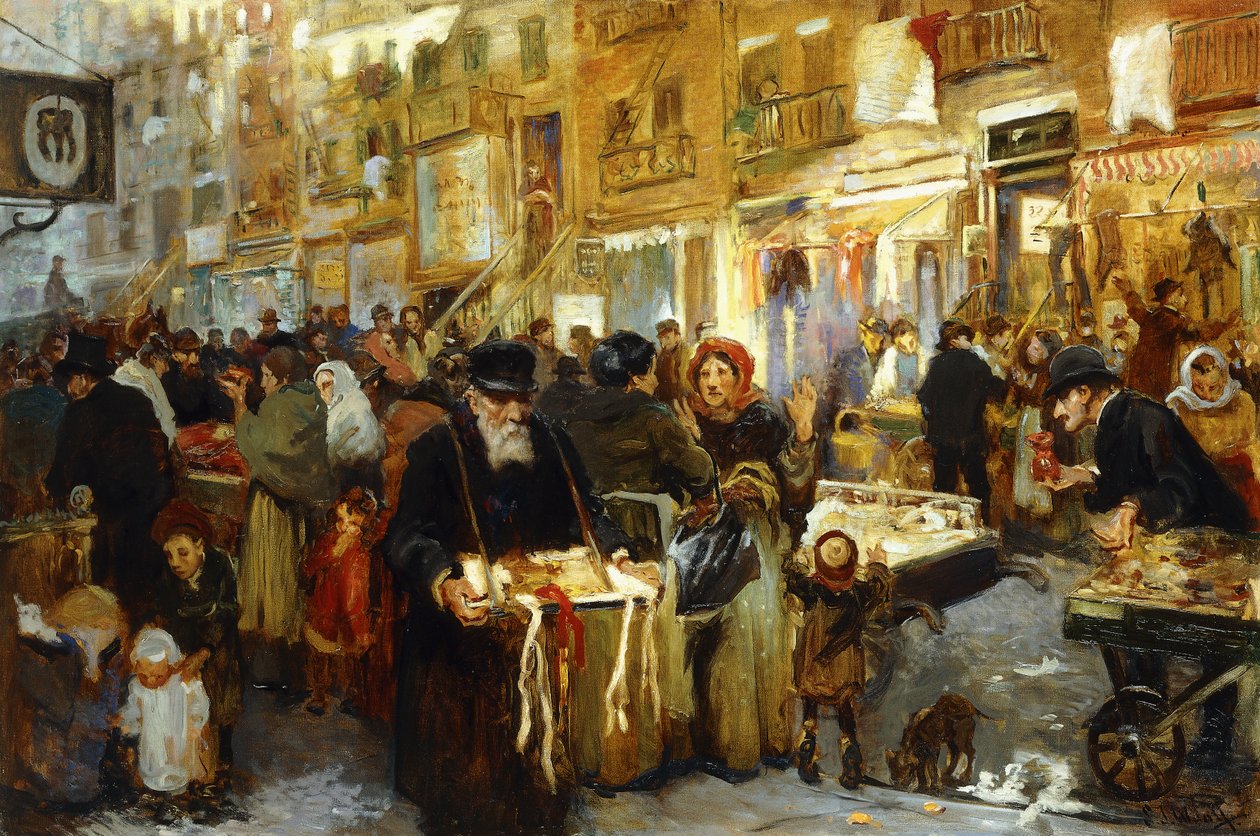 The Lower East Side, ca 1914 (olja på duk) av Samuel Johnson Woolf